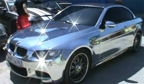 Chromed BMW M3 That's awesome that's the BMW M2 with chrome finish