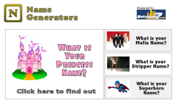 Name Generators - What Is Your Japanese Ninja Smurf Vampire Redneck Superhero Mafia French Hobbit Name