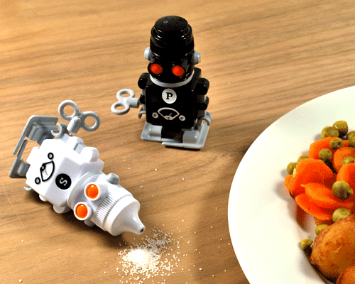 Salt n Pepper Wind Up Robots