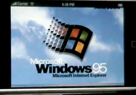 WTF! iPhone running Windows 95