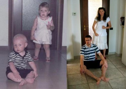 Same Poses, Same Persons, Different Time Photos