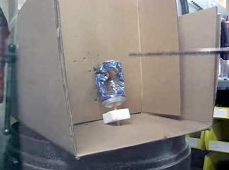 Worlds Most Powerful Airsoft Gun Destroys Pepsi Can