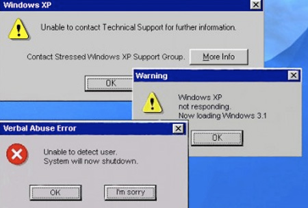 Rare Windows XP Errors