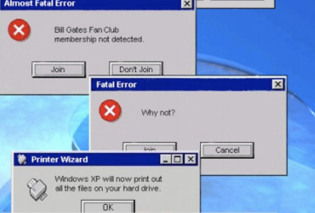 Rare Windows XP Errors