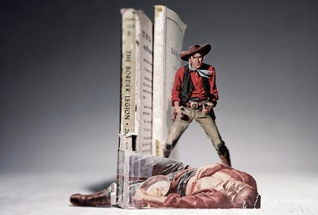 3D Art made from book covers by Thomas Allen