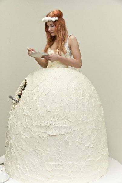 Dress made from Cake