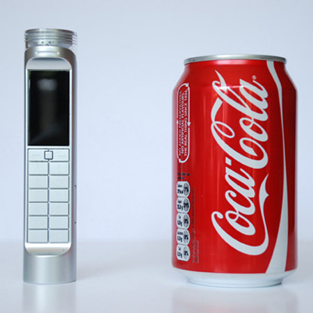 Mobile Phone uses Coke as battery