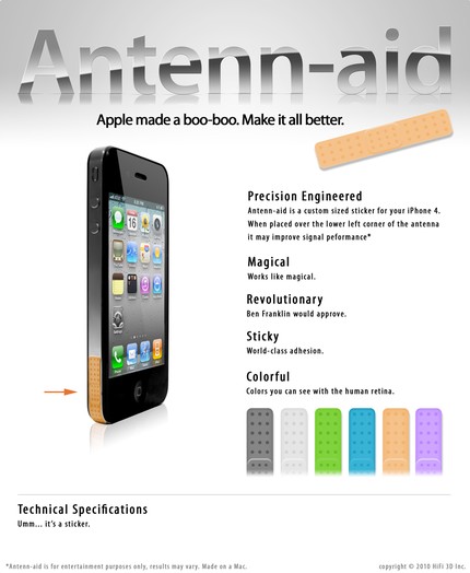 Antenna-aid Sticker for iPhone 4