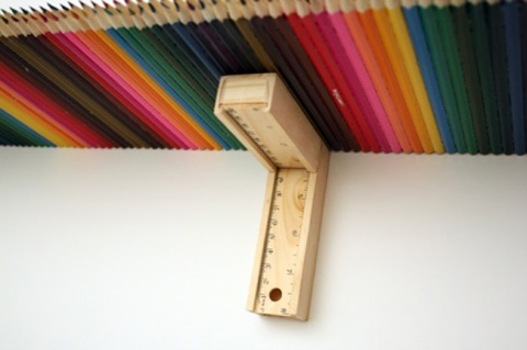 Shelf made of Color Pencils 