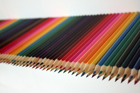 Shelf made of Color Pencils 