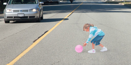 3D Illusion to slow down Traffic