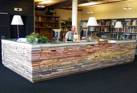 Desk made of Books
