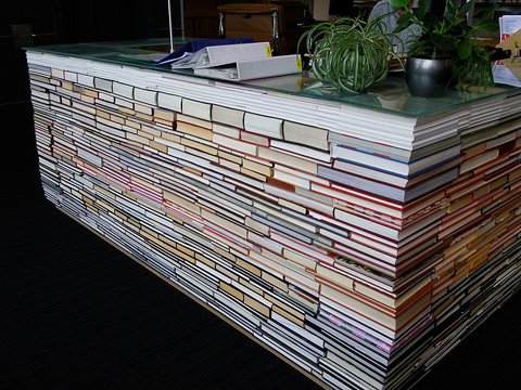 Desk made of Books