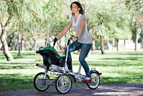 Bicycle with Built-in Stroller