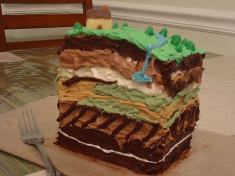 Geological Strata Cake